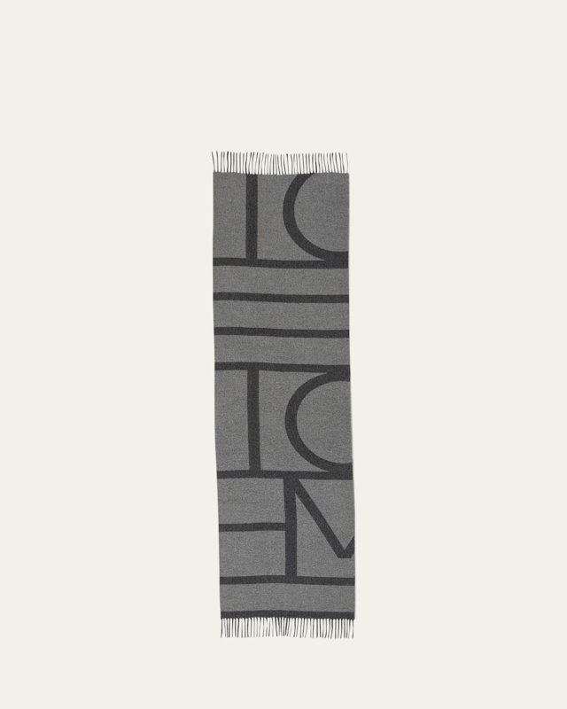 Monogram Jacquard Wool Scarf